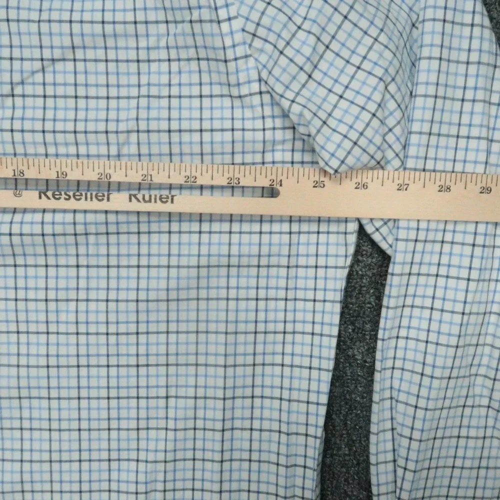 Polo Ralph Lauren Shirt Men XL White Blue Plaid Classic Stretch‎ Button Up NWT